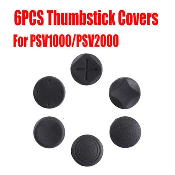 6pcs Silikonski Analogni Regulator Palec Palico Thumbstick Kapa Zaščitni Pokrov Primeru za Sony PlayStation Psvita PS Vita 1000/2000