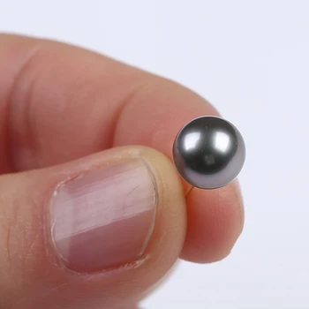 8-9 mm modni črno naravne okrogle oblike tahitian morsko vodo pearl uhan