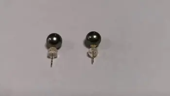 8-9 mm modni črno naravne okrogle oblike tahitian morsko vodo pearl uhan