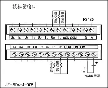8-kanalni analogni izhodni modul 8DA trenutno 4-20mA izhod izolacije 485 vmesnik MODBUS industrijskih nadzornih