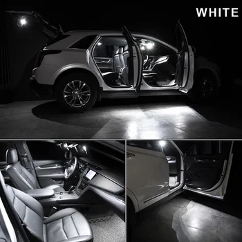8 x White Ice Blue Brez Napake Avto Notranjosti LED Luči za Branje Dome Trunk registrske Tablice Žarnica Paket Komplet Za-2018 Mazda 3 Sedan