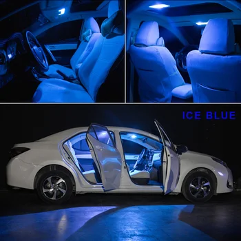 8 x White Ice Blue Brez Napake Avto Notranjosti LED Luči za Branje Dome Trunk registrske Tablice Žarnica Paket Komplet Za-2018 Mazda 3 Sedan