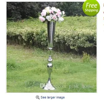 88 cm višina srebro, zlato kovinsko svijećnjak sveče stojala za poroko centerpiece dogodek cesti vodi cvet vazo 10 kosov veliko