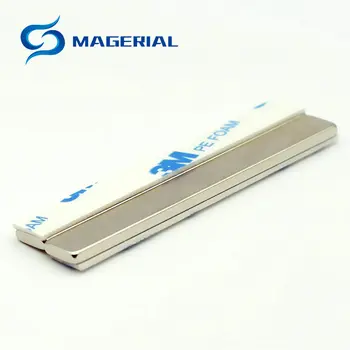 8pcs/paket NdFeB Blok z 3M Lepilom 80x10x3 mm Bar N42 Magnet Močnim Neodymium Trajnih Magnetov iz Redkih Zemelj