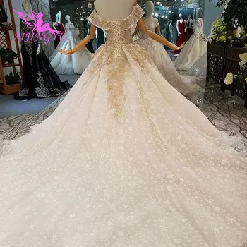 AIJINGYU Poročne obleke Poročne Obleke Čipke Ženska posla Luxury Letnik Poceni Narejene Na Kitajskem Plus Velikost Obleke 2021 Poroko Spletnih strani