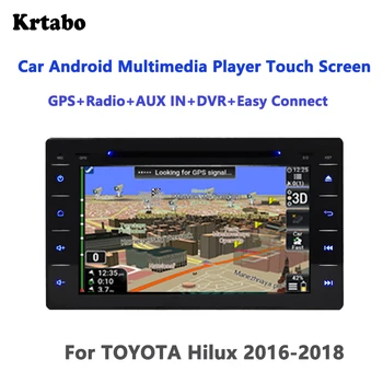 Android smart avto navigacija obračanje slike nadzor velik zaslon enega računalnika diktafon podpira DVD Za TOYOTA Hilux 2016-2018
