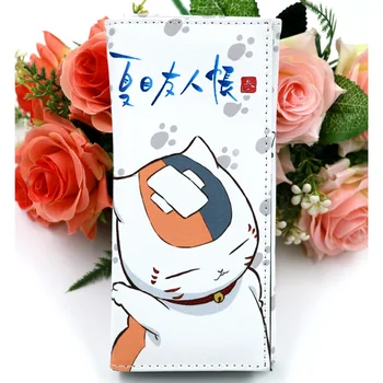 Anime Natsume Yuujinchou Dolgo Denarnice Nyanko Sensei Sintetičnih Usnje, usnjeni Torbici s Hasp