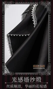 Anime Pred prodajo Črno Poročno Obleko Lolita Obleko Dekle Lep Lep Kostum