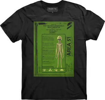 Area 51, T-shirt, Tujec Anatomija T-shirt, Premoženja Area 51, Nevada, Tujec, NLP Smešno Oblačila, Casual Kratek Sleeve Majica s kratkimi rokavi