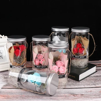 Aromaterapija Milo Rose LED Milo Cvet Plastenk Poroko Umetne Rože valentinovo, Dan Matere Božič Darilo