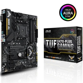 ASUS TUF X470-PLUS IGRALNI Motherboard AM4 4X4DDR4 Max 64 GB RAM PCI-E3.0 2XM.2 6XSATAIII DVI HDMI AMD X470 pult Igra Krovu