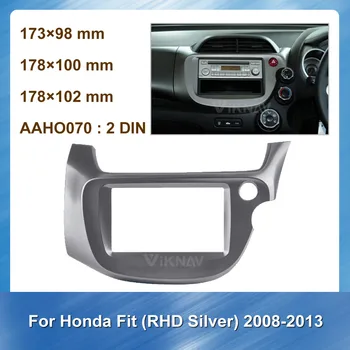 Avto Radio Fascijo za Honda Fit Jazz 2008-2013 RHD DVD okvir Dash Mount Kit Napajalnik Trim Obraza Plošča Okvir nadzorno ploščo za 2 Din