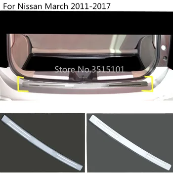 Avto Styling Zunanji Zadnji Odbijač Za Zaščito Trunk Trim Kritje Ploščica Pedal Za Nissan Marca 2011 2012 2013 2016 2017