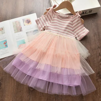 Baby Dekleta Oblačenja Poletje Trak Otrok Obleke Princess Obleke Za Dekleta Čipke Rojstni Obleka za malčke vestidos 1 2 5 Let