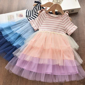 Baby Dekleta Oblačenja Poletje Trak Otrok Obleke Princess Obleke Za Dekleta Čipke Rojstni Obleka za malčke vestidos 1 2 5 Let