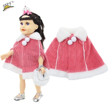 Baby Doll Obleko Belo Poročno Obleko in Pokrivalo Set za 18-inch ZDA / Naša Generacija Lutka & 43 cm Baby-rojen Lutke, Dodatki,