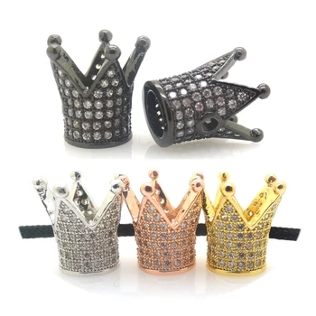 Baker Čar Kroglice Royal Crown,Mikro Utrla CZ Krono Noge, Primerna Za Moške & Ženske, Zapestnico, Izdelava Nakita Distančnik Kroglice