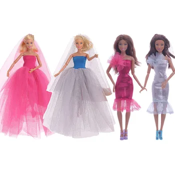 Barbiee je Poročna Obleka, Kostum Stranka Večerja Skupine Za 11 Inch Pribor,Barbiee je Lutka DIY Vzdušje Orodje,Darila Za Dekle