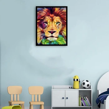 Barvanje Z Številkami DIY Pisane Lions brez okvirjev Barva Za Številke Živali Digitalno Slikarstvo na Platno