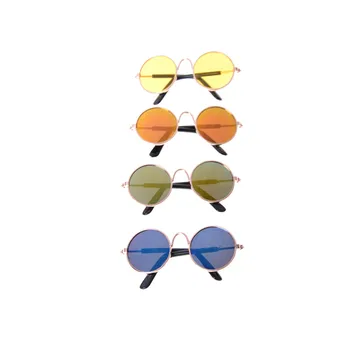 Barvita Lutka Pribor Krog v obliki Okrogle Očala Očala sončna Očala Primerna Za 18-inch Ameriške Lutke Dekle Božično Darilo
