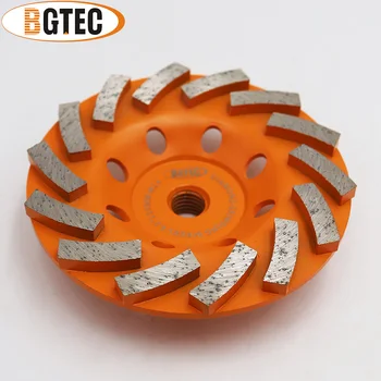 BGTEC 2pcs 4 inch Diamond Turbo Vrstico Brušenje Pokal Kolesa 100 mm Brusilni disk za betonske, Zidane, in gradbenega materiala