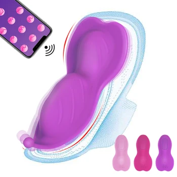 Bluetooth Metulj Nosljivi Dildo, Vibrator Za Ženske Mobilno APLIKACIJO Remote Control Vibracijske Hlačke Sex Igrače Za Nekaj Sex Shop