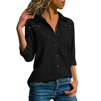 Bluzo Ženske Trdna Pomlad Jesen Urad Womens Vrhovi In Bluze Plus Velikost Dolgimi Rokavi, Bela 2019 Priložnostne Bluzo Camisa Feminina