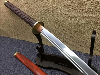 Boj Pripravljena Visoko Manganovega Jekla Tradicionalnih Meč Samurai Katana Dolg Ročaj Palisander Tulec