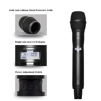 Bolymic Profesionalni ročni Mikrofon brezžični systemTrue Raznolikosti Stopnji Uspešnosti Strokovno Digitalni Mikrofon UHF
