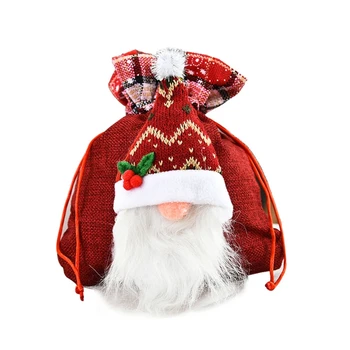 Božič 3D švedski Santa Gnome Candy Torbe Okraski Božič Novo Leto, Darila