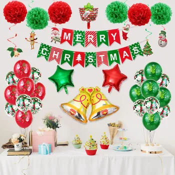 Božič Balonov, Božični Okraski za Dom Vesel Banner Photo Booth Rekviziti 2021 Srečno Novo Leto Doma Dekor Navidad Stranka