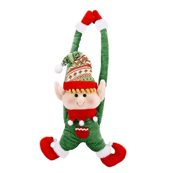 Božič Zavese Imetnik Vesel Božični Okraski Okraski Za Dom Novo Leto 2021 Elf Lutka Božič Zavese Sponke Doma Dekor