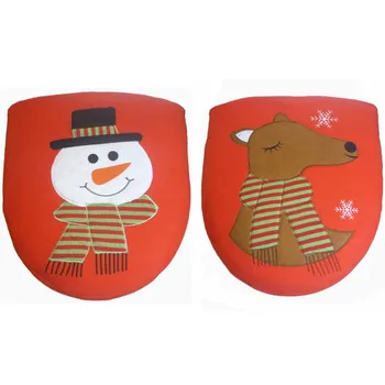 Božični Okraski Školjko Sedeža Kritje Snežaka Elk Wc Pokrov Dekor Elf Novo Leto, Božič, Božični Kopalnica Okrasni Material