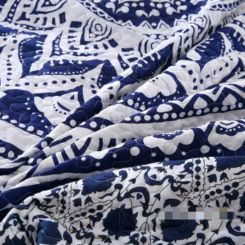 Brezplačna dostava bombaž 3pcs Ameriški retro bohemian mozaik odeja colcha full/kraljica velikosti Evropske postelja kritje bedspread