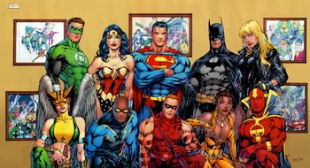 Brezplačno Ladjo po Meri Justice League Družino Platno Plakat Moda Domov/Odlično Darilo Novega Modela, WallSticker Risanka Ozadje PN-366
