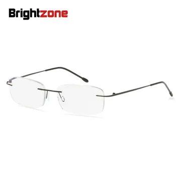 Brightzone 2019 Modni Moški Ženske Zlitine Očala Okvir Iz Nerjavečega Jekla Rimless Obravnavi Očala Oculos De Grau Feminino Armacao