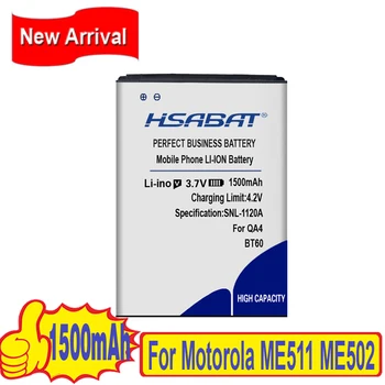BT60 HSABAT 1500mAh Baterija za Motorola ME511 ME502 Q8 V360 V361i V980 C975 E1000 A732 C168 C168 W218 W208 W210 A1210 A3000