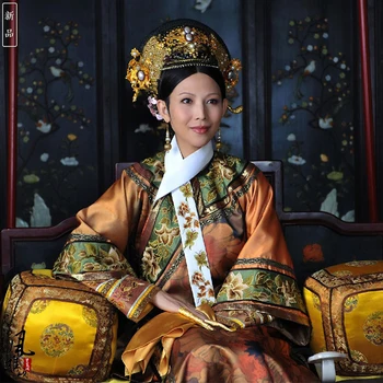 Cai ShaoFen Cesarica Kostum TV Predvajaj Legende Zhenhuan Qing Royal Princess Hanfu Ženski Qifu Vezenje Hanfu
