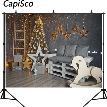 Capisco fotografija ozadje Božično drevo trojanski konj, ki Sije zvezd steni v ozadju natisnjeni fotografske računalnika tiskanje