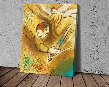 Chagall Sojenja Angel Umetnost Plakata Platno, Slike, Poster Tiskanje Wall Art za Dnevni Sobi Doma Dekor