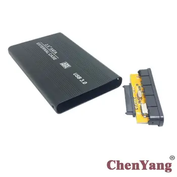 Chenyang 2.5 inch Sata 22p 7+15 SSD za USB 3.0 je Zunanji Trdi Disk, Ohišje za PC Črna