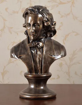Chopin glasbeniki glavo dekoracijo tip dnevno sobo umetnine Klavir ornament kiparstvo glavo slika skulpture, kipi Doma