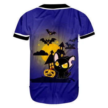 CJLM Happy Halloween Človek Smešno Baseball Majica 3D Tiskanih Bat Bučna Moške Živali Poliester Tee Shirt Brezplačna Dostava Tshirt