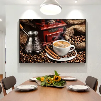Coffee Bean Plakat in Tiskanje Platno Sodobne wall art temo, platno, slike za dnevno sobo, Cuadro,Doma Dekor,barv in plakat