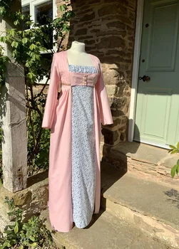 Costumebuy Regency Obleko Jane Austen Pastorala Slog Spencer Odprite Haljo Vasi Obleke Viktorijanski Srednjeveški Žogo Obleko, po Meri izdelano