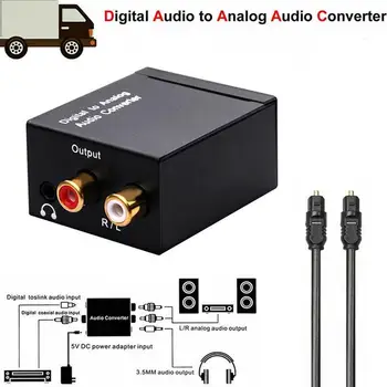 DAC Digitalno Analogni Pretvornik Optični Koaksialni Optični Priključek SPDIF Optični Kabel Audio, da Z RCA Adapter Adapter 3,5 mm Q1K4
