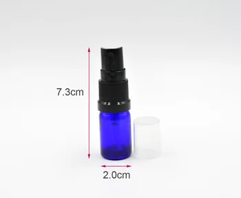 Debele 5ml Prazno Modra/Oranžna Razpršilo steklenici Spray Vžigalnike za Parfum Aromaterapija Eterično Olje 300pcs/veliko DHL Brezplačno