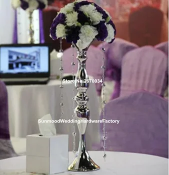 Debelo lep visok kovinski cvet vazo paited flower stand poroko centerpiece za dekoracijo poroke