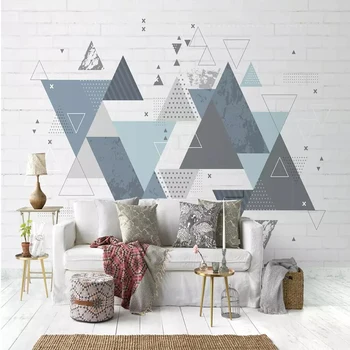 Decorative wallpaper series Nordic abstract geometric figure background wall hand painted wall