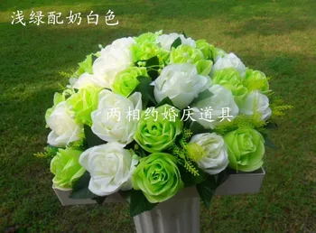 Dia 36 cm Umetno cvetje Tkanine&Plastičnih Simulacije cvetje za poroko Centerpiece Dogodek Cesti Vodi Cvetje